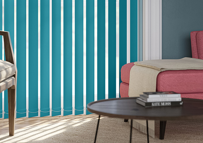 Palermo (Blackout), Teal Blue - Vertical Blind - Image 5